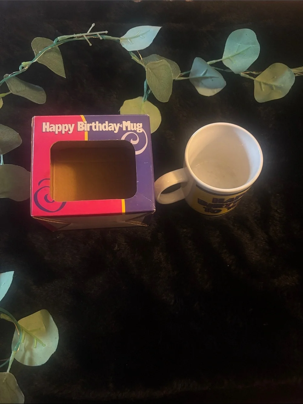 Happy Birthday Mug - Yellow Celebration Ceramic Coffee Cup